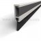 Zero #8879AA-PSA Meeting Stile, Aluminum with Cover and .375" Brush Seal for Glass Doors