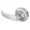 Accentra PB-448F Rose x Lever Trim, Dummy Free-Wheeling Lever, Passage, Pacific Beach Lever, Satin Chrome Finish
