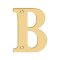 Deltana Solid Brass Traditional Letters, Residential Letter "B" - 4" Height, PVD Polished Brass Finished