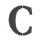 Deltana Solid Brass Traditional Letters, Residential Letter "C" - 4" Height, Oil Rubbed Bronze (US10B) Finished