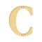 Deltana Solid Brass Traditional Letters, Residential Letter "C" - 4" Height, PVD Polished Brass Finished