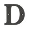 Deltana Solid Brass Traditional Letters, Residential Letter "D" - 4" Height, Oil Rubbed Bronze (US10B) Finished