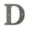 Deltana Solid Brass Traditional Letters, Residential Letter "D" - 4" Height, Antique Nickel (US15A) Finished