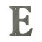 Deltana Solid Brass Traditional Letters, Residential Letter "E" - 4" Height, Antique Nickel (US15A) Finished