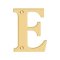 Deltana Solid Brass Traditional Letters, Residential Letter "E" - 4" Height, PVD Polished Brass Finished