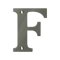 Deltana Solid Brass Traditional Letters, Residential Letter "F" - 4" Height, Antique Nickel (US15A) Finished