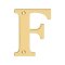 Deltana Solid Brass Traditional Letters, Residential Letter "F" - 4" Height, PVD Polished Brass Finished
