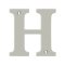 Deltana Solid Brass Traditional Letters, Residential Letter "H" - 4" Height, Satin Nickel (US15) Finished