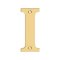 Deltana Solid Brass Traditional Letters, Residential Letter "I" - 4" Height, PVD Polished Brass Finished