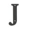 Deltana Solid Brass Traditional Letters, Residential Letter "J" - 4" Height, Oil Rubbed Bronze (US10B) Finished