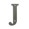 Deltana Solid Brass Traditional Letters, Residential Letter "J" - 4" Height, Antique Nickel (US15A) Finished