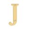 Deltana Solid Brass Traditional Letters, Residential Letter "J" - 4" Height, PVD Polished Brass Finished