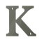 Deltana Solid Brass Traditional Letters, Residential Letter "K" - 4" Height, Antique Nickel (US15A) Finished