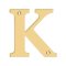 Deltana Solid Brass Traditional Letters, Residential Letter "K" - 4" Height, PVD Polished Brass Finished