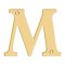 Deltana Solid Brass Traditional Letters, Residential Letter "M" - 4" Height, PVD Polished Brass Finished