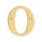 Deltana Solid Brass Traditional Letters, Residential Letter "O" - 4" Height, PVD Polished Brass Finished