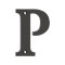 Deltana Solid Brass Traditional Letters, Residential Letter "P" - 4" Height, Oil Rubbed Bronze (US10B) Finished