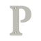 Deltana Solid Brass Traditional Letters, Residential Letter "P" - 4" Height, Satin Nickel (US15) Finished