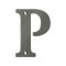 Deltana Solid Brass Traditional Letters, Residential Letter "P" - 4" Height, Antique Nickel (US15A) Finished