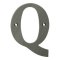 Deltana Solid Brass Traditional Letters, Residential Letter "Q" - 4" Height, Antique Nickel (US15A) Finished