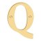 Deltana Solid Brass Traditional Letters, Residential Letter "Q" - 4" Height, PVD Polished Brass Finished