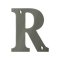 Deltana Solid Brass Traditional Letters, Residential Letter "R" - 4" Height, Antique Nickel (US15A) Finished
