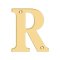 Deltana Solid Brass Traditional Letters, Residential Letter "R" - 4" Height, PVD Polished Brass Finished