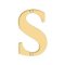 Deltana Solid Brass Traditional Letters, Residential Letter "S" - 4" Height, PVD Polished Brass Finished