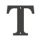 Deltana Solid Brass Traditional Letters, Residential Letter "T" - 4" Height, Oil Rubbed Bronze (US10B) Finished
