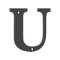 Deltana Solid Brass Traditional Letters, Residential Letter "U" - 4" Height, Oil Rubbed Bronze (US10B) Finished