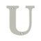 Deltana Solid Brass Traditional Letters, Residential Letter "U" - 4" Height, Satin Nickel (US15) Finished