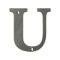 Deltana Solid Brass Traditional Letters, Residential Letter "U" - 4" Height, Antique Nickel (US15A) Finished