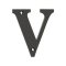 Deltana Solid Brass Traditional Letters, Residential Letter "V" - 4" Height, Oil Rubbed Bronze (US10B) Finished