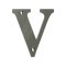 Deltana Solid Brass Traditional Letters, Residential Letter "V" - 4" Height, Antique Nickel (US15A) Finished