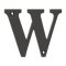 Deltana Solid Brass Traditional Letters, Residential Letter "W" - 4" Height, Oil Rubbed Bronze (US10B) Finished