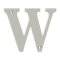 Deltana Solid Brass Traditional Letters, Residential Letter "W" - 4" Height, Satin Nickel (US15) Finished
