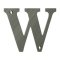 Deltana Solid Brass Traditional Letters, Residential Letter "W" - 4" Height, Antique Nickel (US15A) Finished