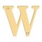 Deltana Solid Brass Traditional Letters, Residential Letter "W" - 4" Height, PVD Polished Brass Finished