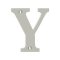 Deltana Solid Brass Traditional Letters, Residential Letter "Y" - 4" Height, Satin Nickel (US15) Finished