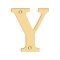 Deltana Solid Brass Traditional Letters, Residential Letter "Y" - 4" Height, PVD Polished Brass Finished