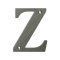 Deltana Solid Brass Traditional Letters, Residential Letter "Z" - 4" Height, Antique Nickel (US15A) Finished