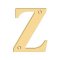 Deltana Solid Brass Traditional Letters, Residential Letter "Z" - 4" Height, PVD Polished Brass Finished