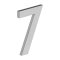 Deltana Stainless Steel Modem Numbers, B Series with Riser, No"7" Digit Satin Stainless Steel (US32D) Finished
