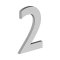 Deltana Stainless Steel Modem Numbers, B Series with Riser, No"2" Digit Satin Stainless Steel (US32D) Finished