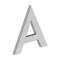 Deltana Stainless Steel Modem Numbers, B Series with Riser, Letter "A" Satin Stainless Steel (US32D) Finished