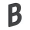 Deltana Stainless Steel Modem Numbers, B Series with Riser, Letter "B" Flat Black (US19) Finished