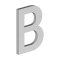 Deltana Stainless Steel Modem Numbers, B Series with Riser, Letter "B" Satin Stainless Steel (US32D) Finished