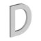 Deltana Stainless Steel Modem Numbers, B Series with Riser, Letter "D" Satin Stainless Steel (US32D) Finished