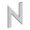 Deltana Stainless Steel Modem Numbers, B Series with Riser, Letter "N" Satin Stainless Steel (US32D) Finished