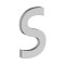 Deltana Stainless Steel Modem Numbers, B Series with Riser, Letter "S" Satin Stainless Steel (US32D) Finished